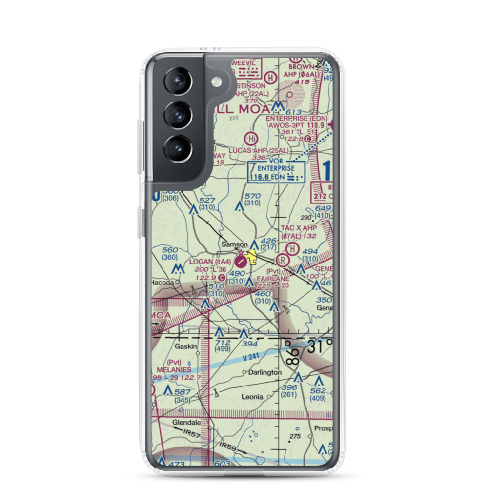 Logan Field (1A4) VFR Sectional Samsung Case Samsung Galaxy S21 model shown