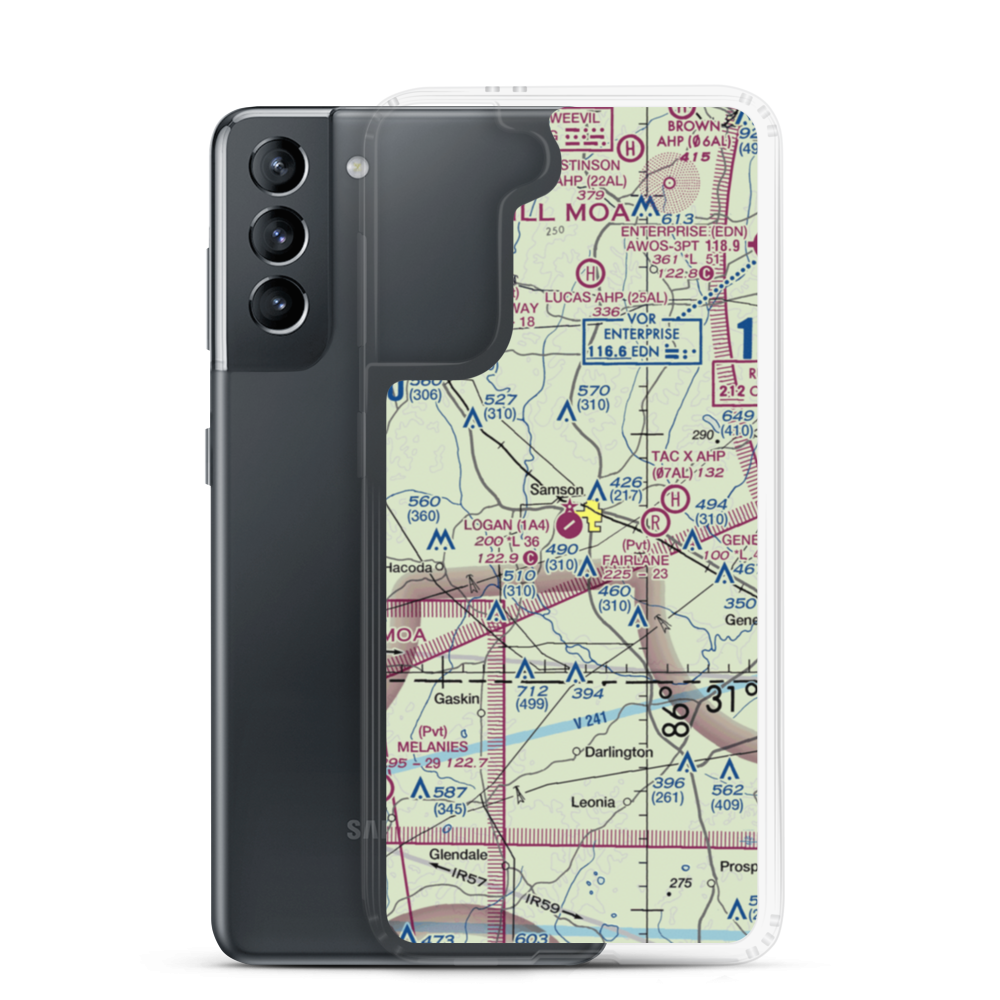 Logan Field (1A4) VFR Sectional Samsung Case Samsung Galaxy S21 model shown