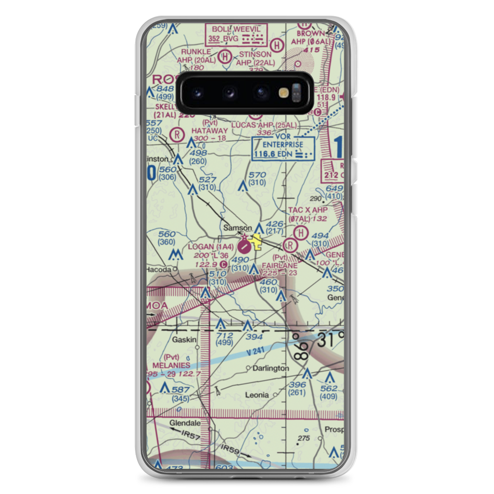 Logan Field (1A4) VFR Sectional Samsung Case Samsung Galaxy S10+ model shown