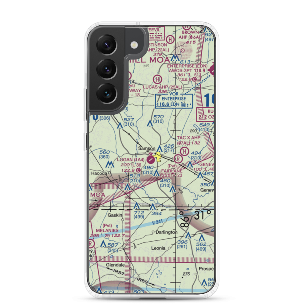 Logan Field (1A4) VFR Sectional Samsung Case Samsung Galaxy S22 Plus model shown