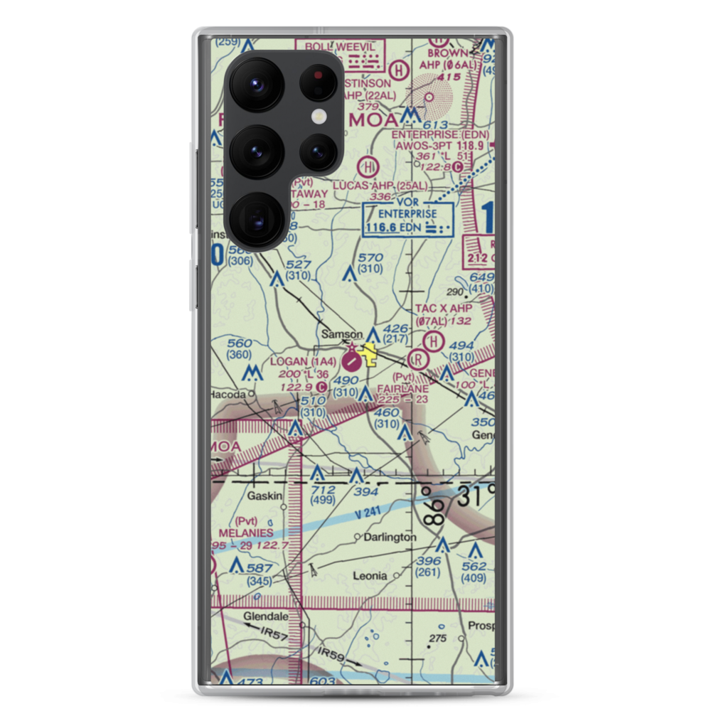 Logan Field (1A4) VFR Sectional Samsung Case Samsung Galaxy S22 Ultra model shown