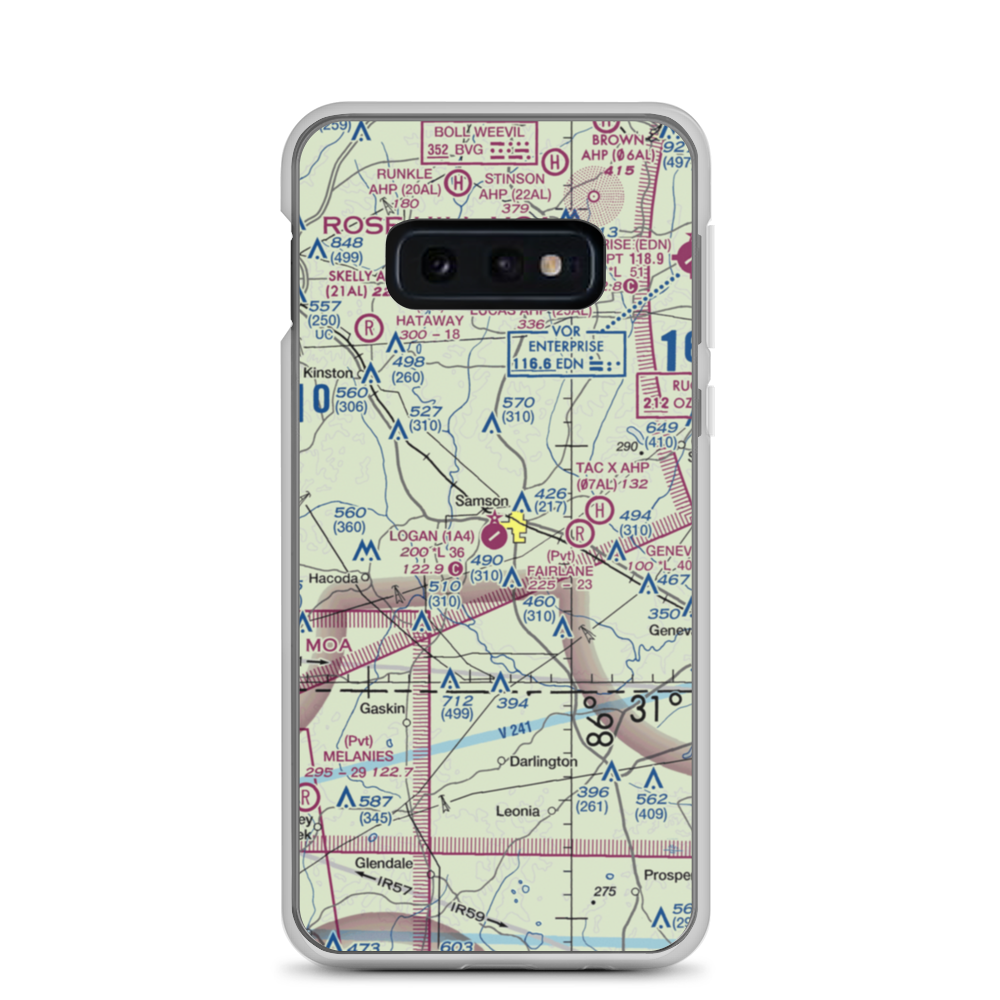 Logan Field (1A4) VFR Sectional Samsung Case Samsung Galaxy S10e model shown