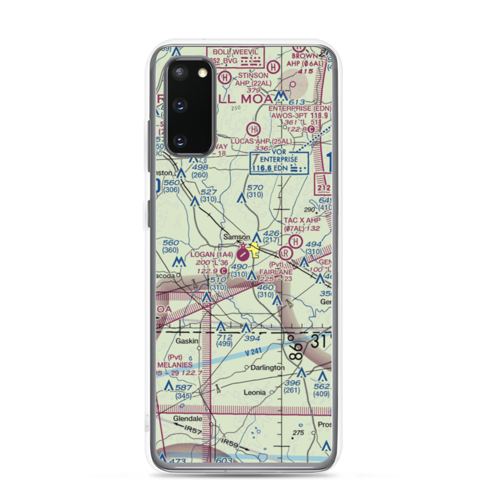 Logan Field (1A4) VFR Sectional Samsung Case Samsung Galaxy S20 model shown
