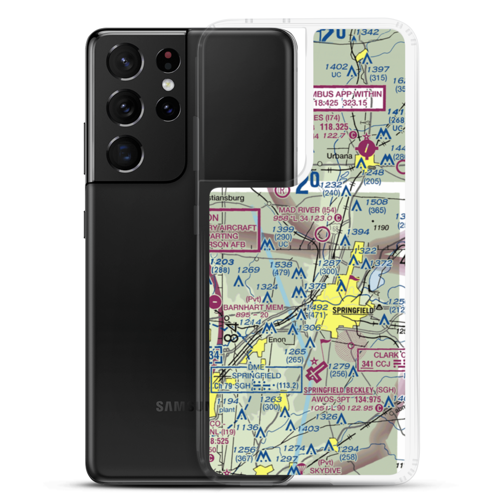 Logan's Chance Airport (57OI) VFR Sectional Samsung Case Samsung Galaxy S21 Ultra model shown