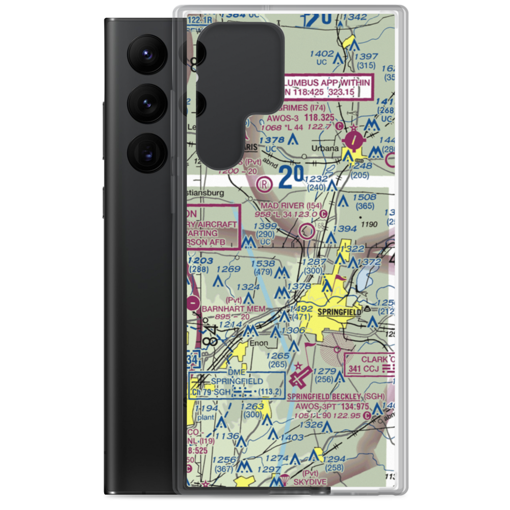 Logan's Chance Airport (57OI) VFR Sectional Samsung Case Samsung Galaxy S22 Ultra model shown
