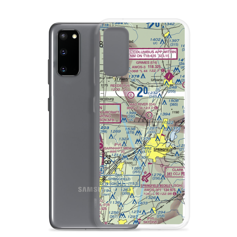 Logan's Chance Airport (57OI) VFR Sectional Samsung Case Samsung Galaxy S20 model shown