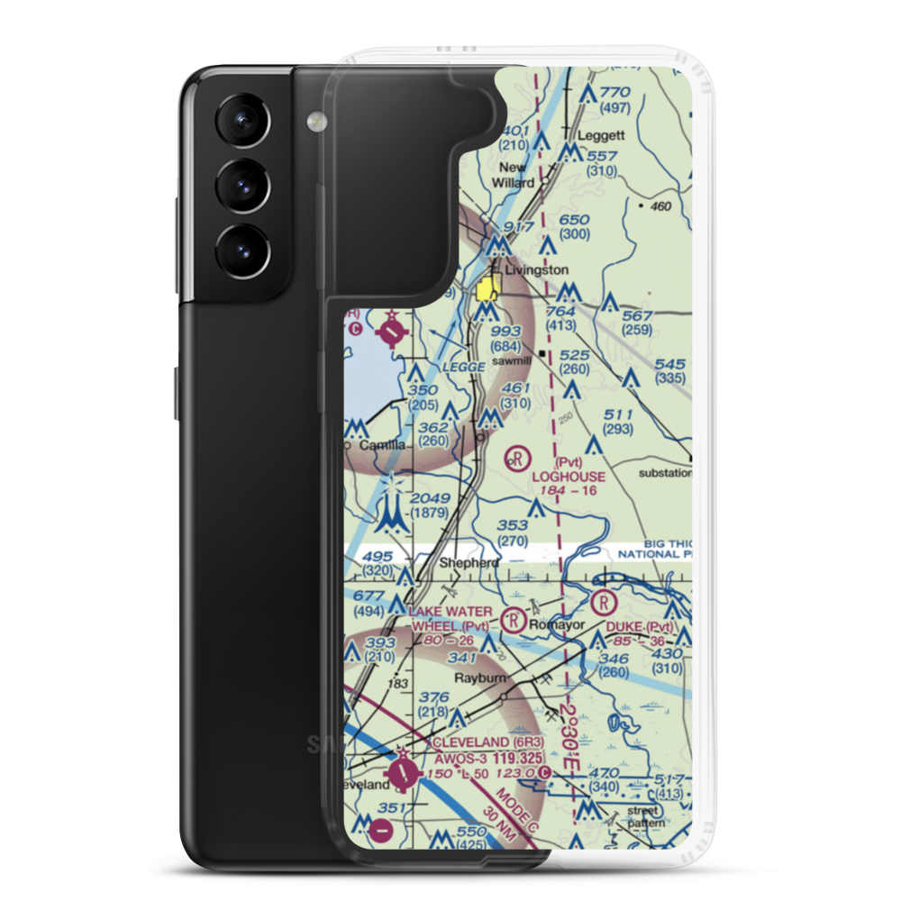Loghouse /Stol/ STOLport (TE38) VFR Sectional Samsung Case Samsung Galaxy S21 Plus model shown
