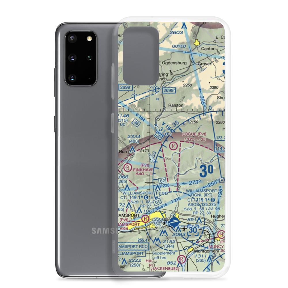 Logue Airport (PA45) VFR Sectional Samsung Case Samsung Galaxy S20 Plus model shown