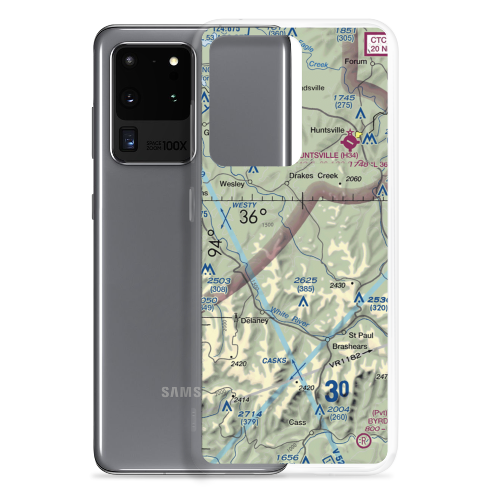 Lollars Creek Farm Airport (AR27) VFR Sectional Samsung Case Samsung Galaxy S20 Ultra model shown