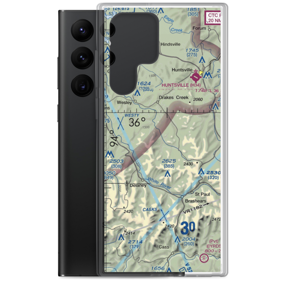 Lollars Creek Farm Airport (AR27) VFR Sectional Samsung Case Samsung Galaxy S22 Ultra model shown