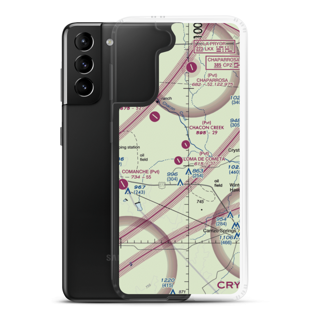 Loma de Cometa Airport (66TX) VFR Sectional Samsung Case Samsung Galaxy S21 Plus model shown