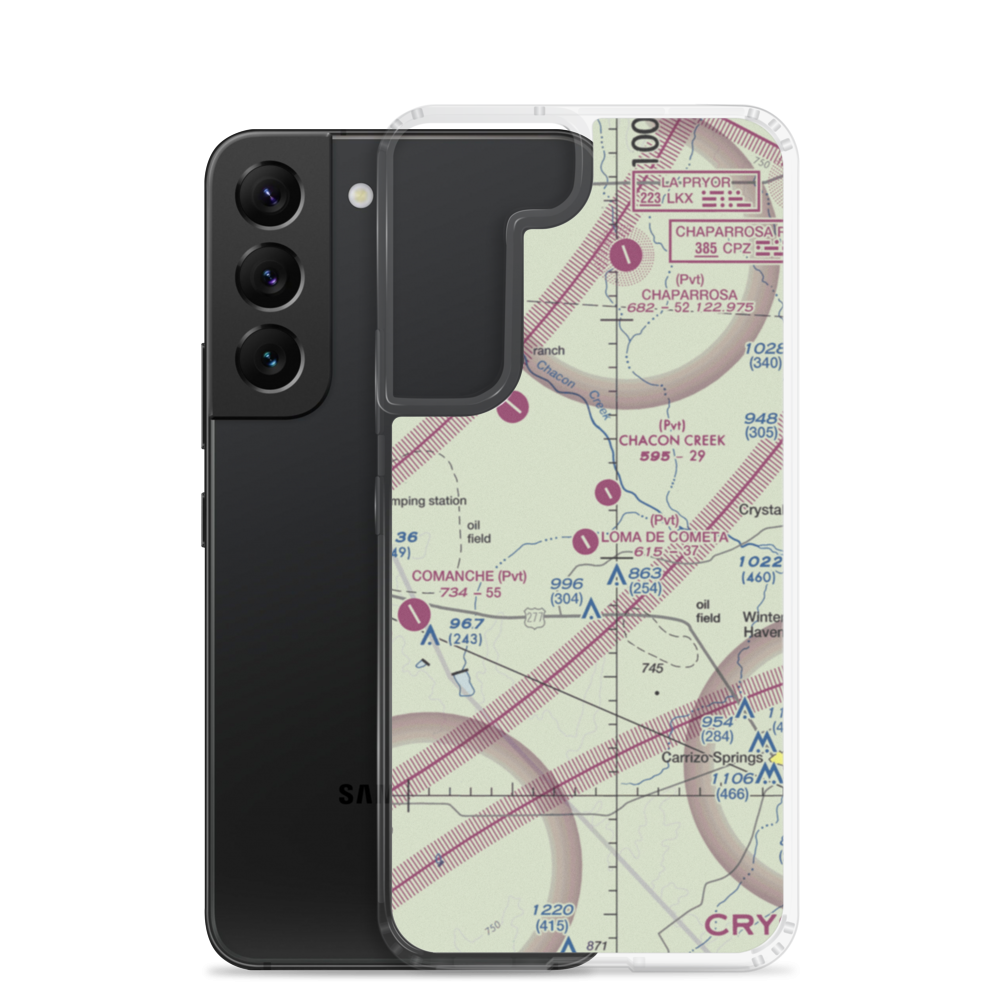 Loma de Cometa Airport (66TX) VFR Sectional Samsung Case Samsung Galaxy S22 model shown