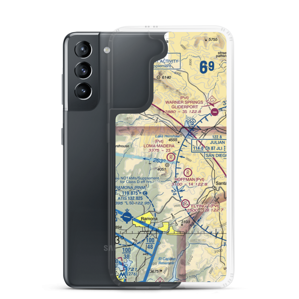 Loma Madera Ranch Airport (25CA) VFR Sectional Samsung Case Samsung Galaxy S21 model shown