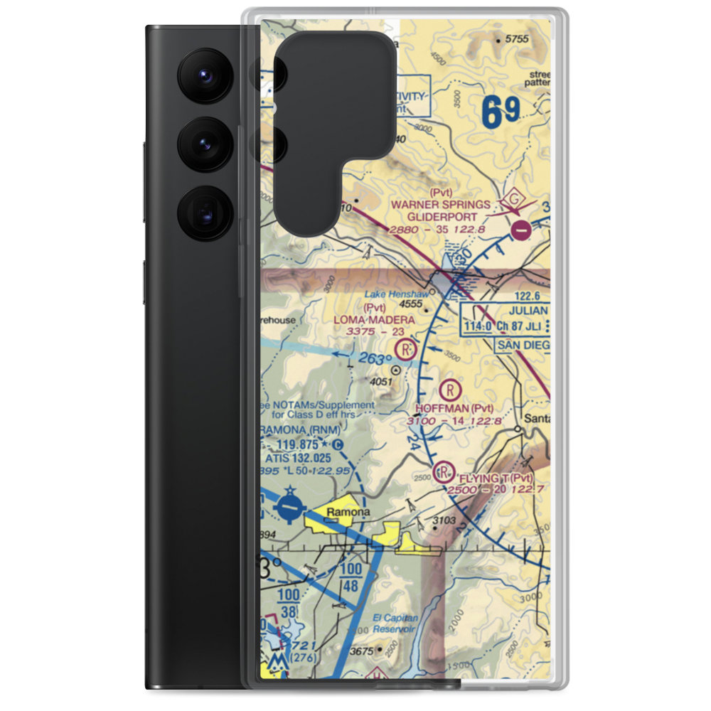 Loma Madera Ranch Airport (25CA) VFR Sectional Samsung Case Samsung Galaxy S22 Ultra model shown
