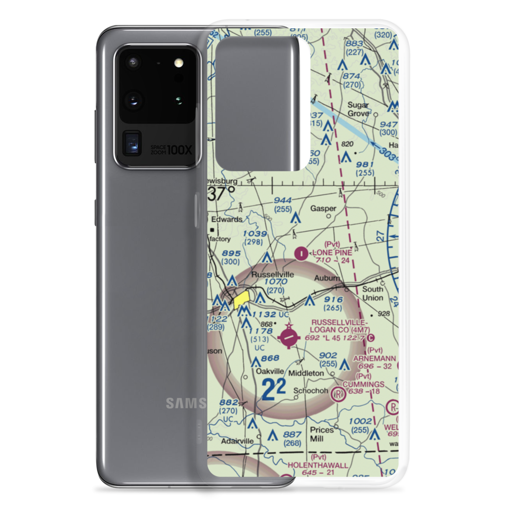 Lone Pine Aerodrome (34KY) VFR Sectional Samsung Case Samsung Galaxy S20 Ultra model shown