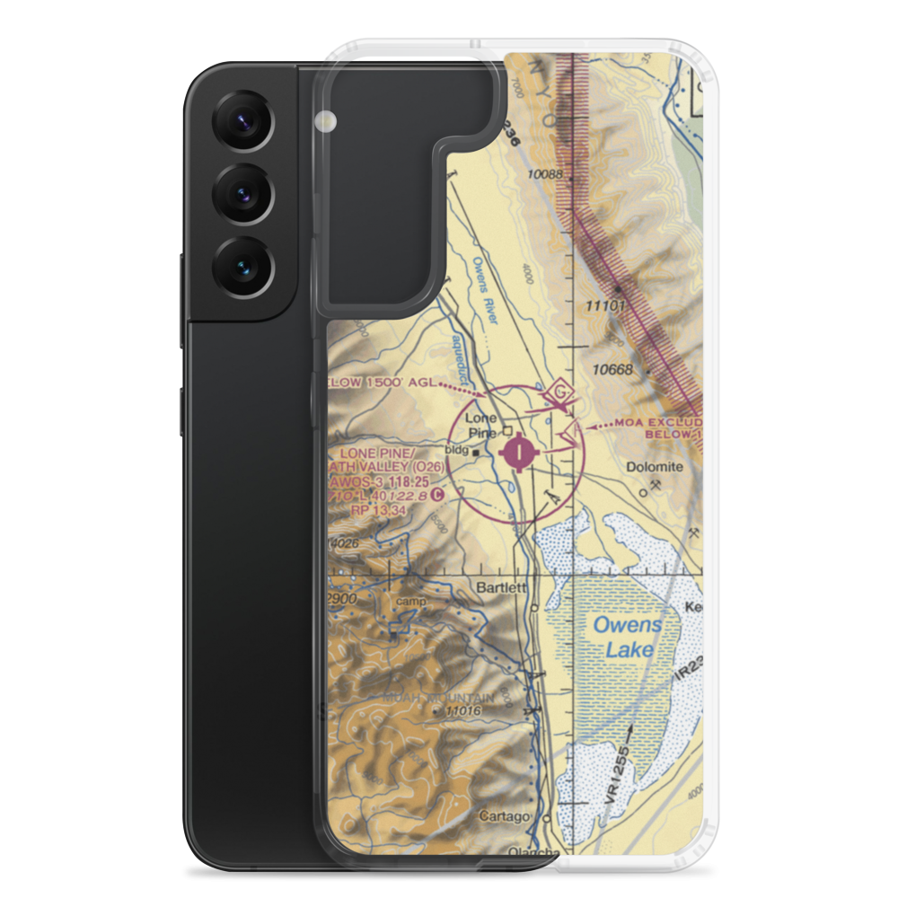 Lone Pine/Death Valley Airport (O26) VFR Sectional Samsung Case Samsung Galaxy S22 Plus model shown