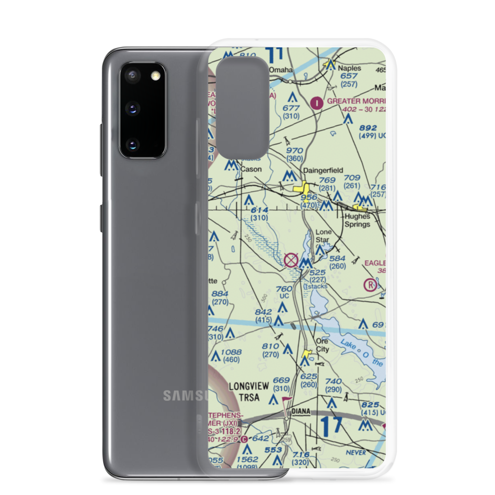 Lone Star Steel Company Airport (4TE0) VFR Sectional Samsung Case Samsung Galaxy S20 model shown