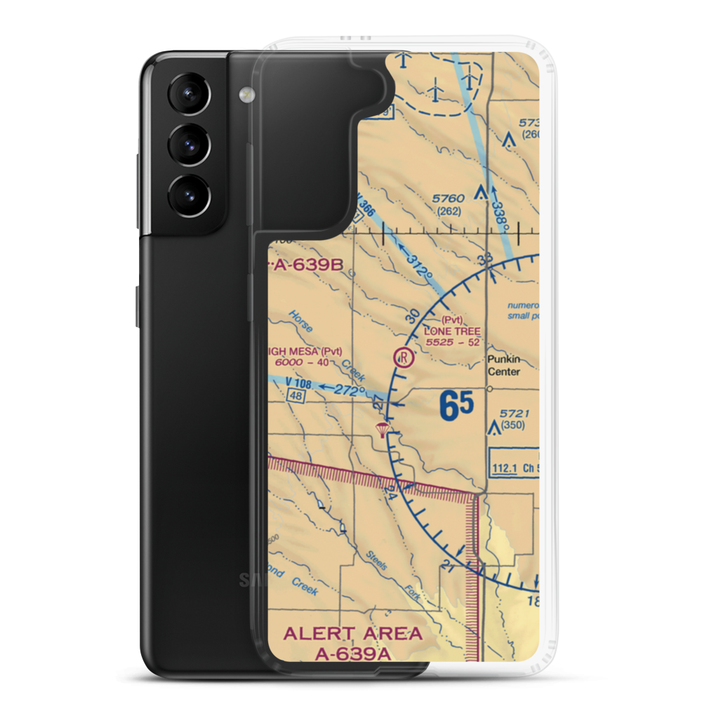 Lone Tree Ranch Airport (35CO) VFR Sectional Samsung Case Samsung Galaxy S21 Plus model shown