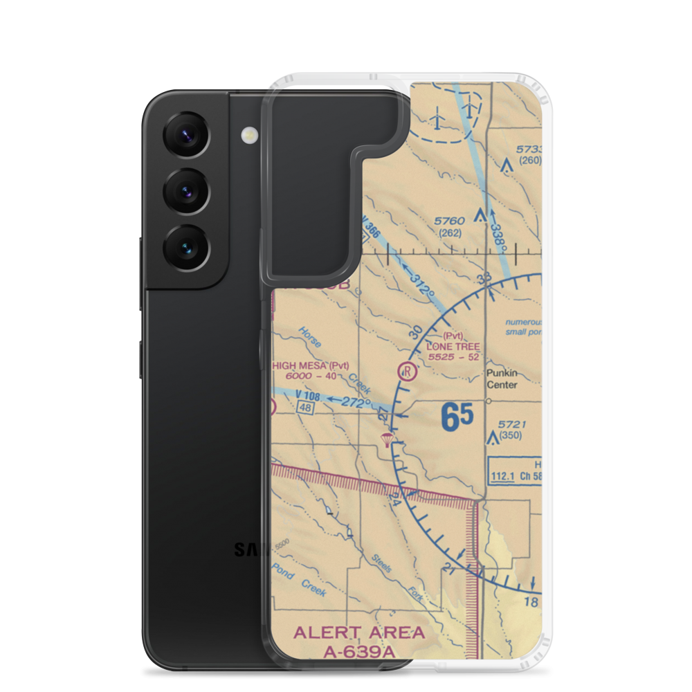 Lone Tree Ranch Airport (35CO) VFR Sectional Samsung Case Samsung Galaxy S22 model shown