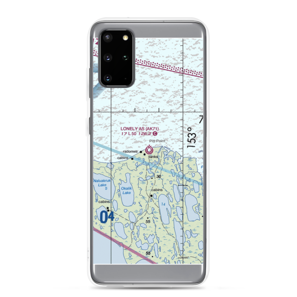 Lonely Air Station (AK71) VFR Sectional Samsung Case Samsung Galaxy S20 Plus model shown