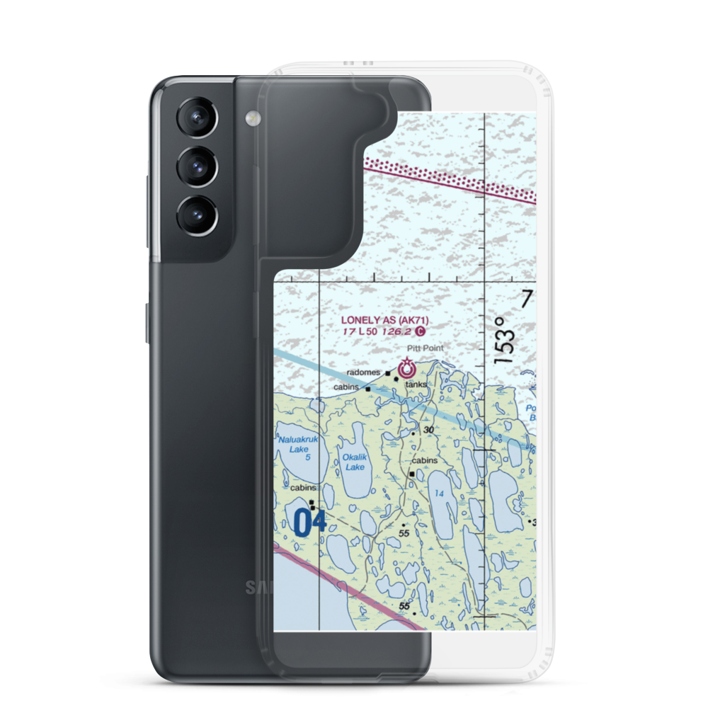 Lonely Air Station (AK71) VFR Sectional Samsung Case Samsung Galaxy S21 model shown