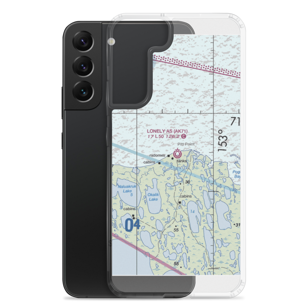 Lonely Air Station (AK71) VFR Sectional Samsung Case Samsung Galaxy S22 Plus model shown