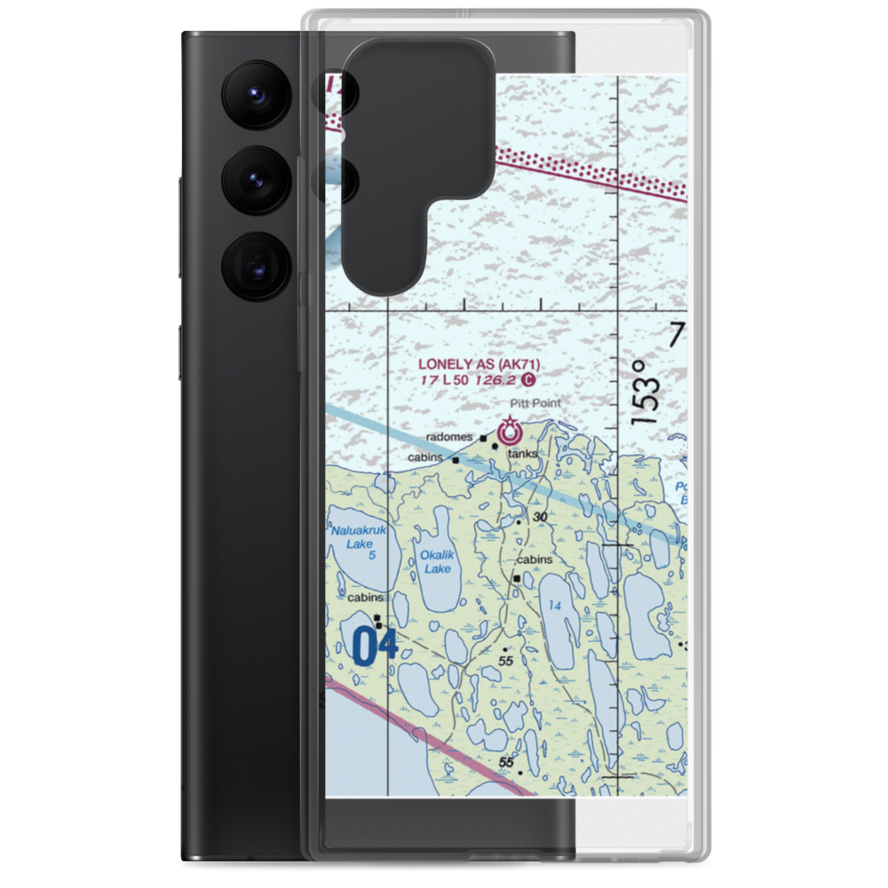 Lonely Air Station (AK71) VFR Sectional Samsung Case Samsung Galaxy S22 Ultra model shown