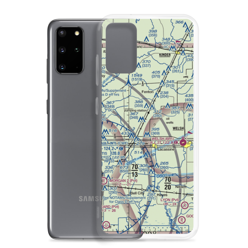 Lonesome Dove Airfield (0LS8) VFR Sectional Samsung Case Samsung Galaxy S20 Plus model shown