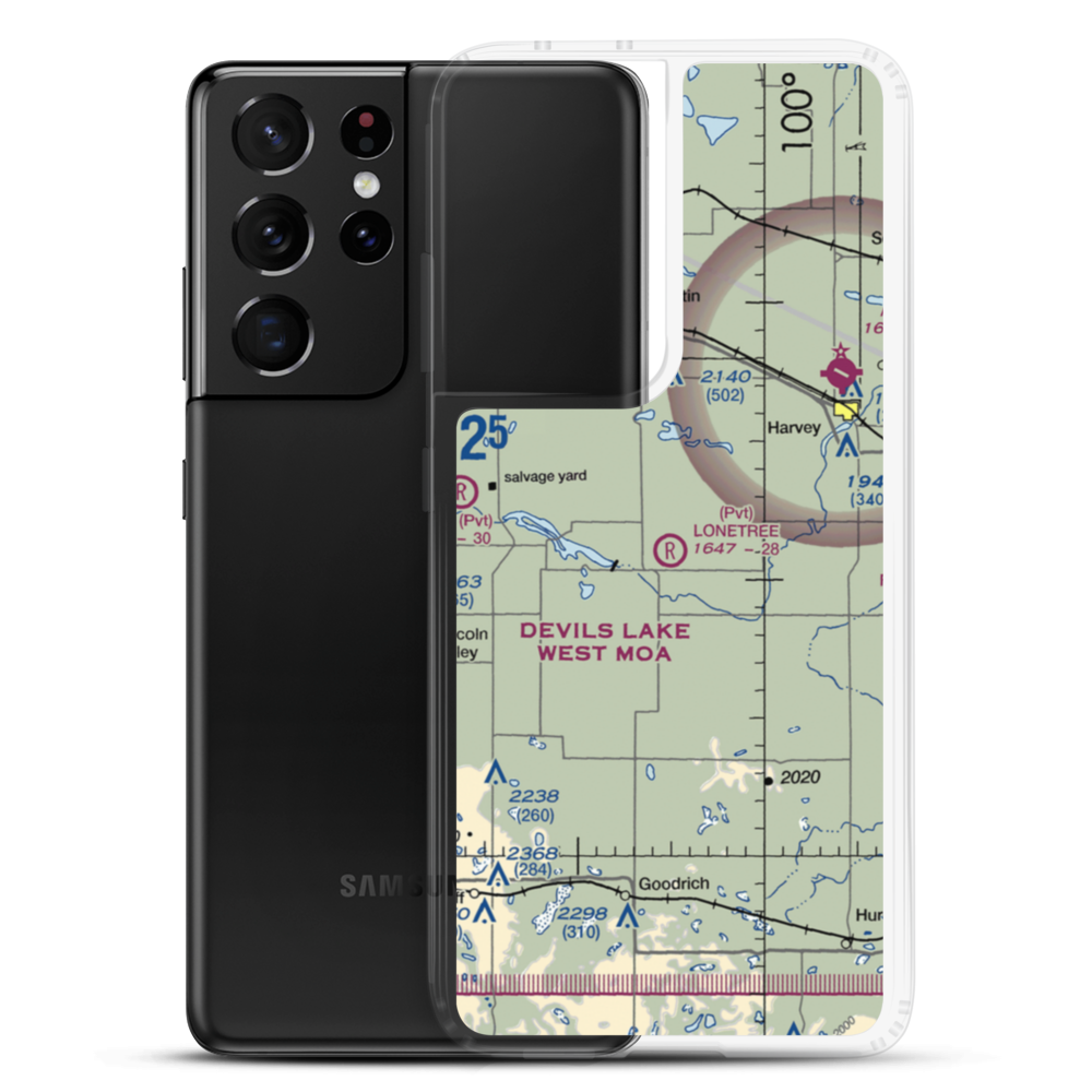 Lonetree Airstrip (ND72) VFR Sectional Samsung Case Samsung Galaxy S21 Ultra model shown