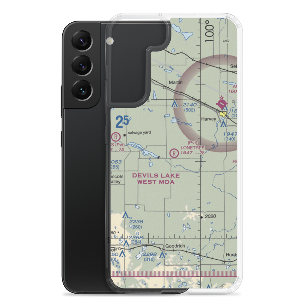 Lonetree Airstrip (ND72) VFR Sectional Samsung Case Samsung Galaxy S22 Plus model shown