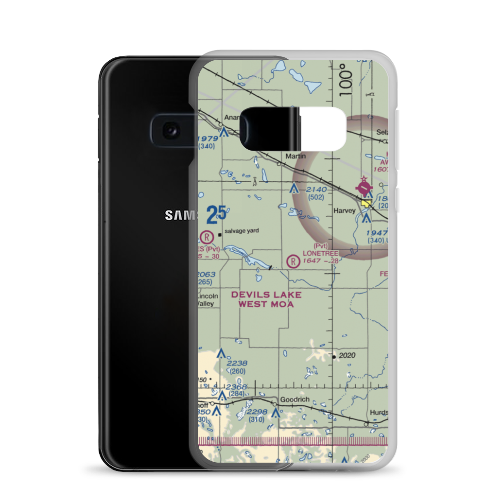 Lonetree Airstrip (ND72) VFR Sectional Samsung Case Samsung Galaxy S10e model shown