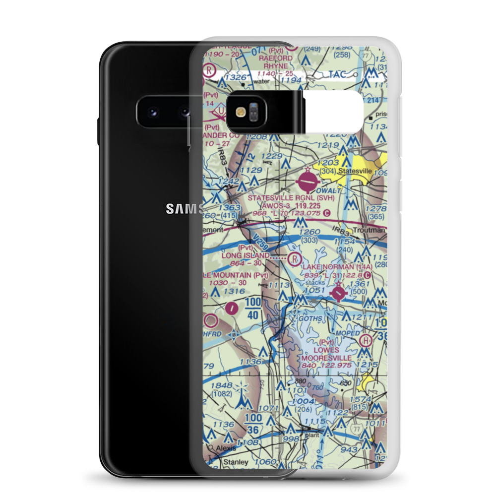 Long Island Airpark (NC26) VFR Sectional Samsung Case Samsung Galaxy S10 model shown