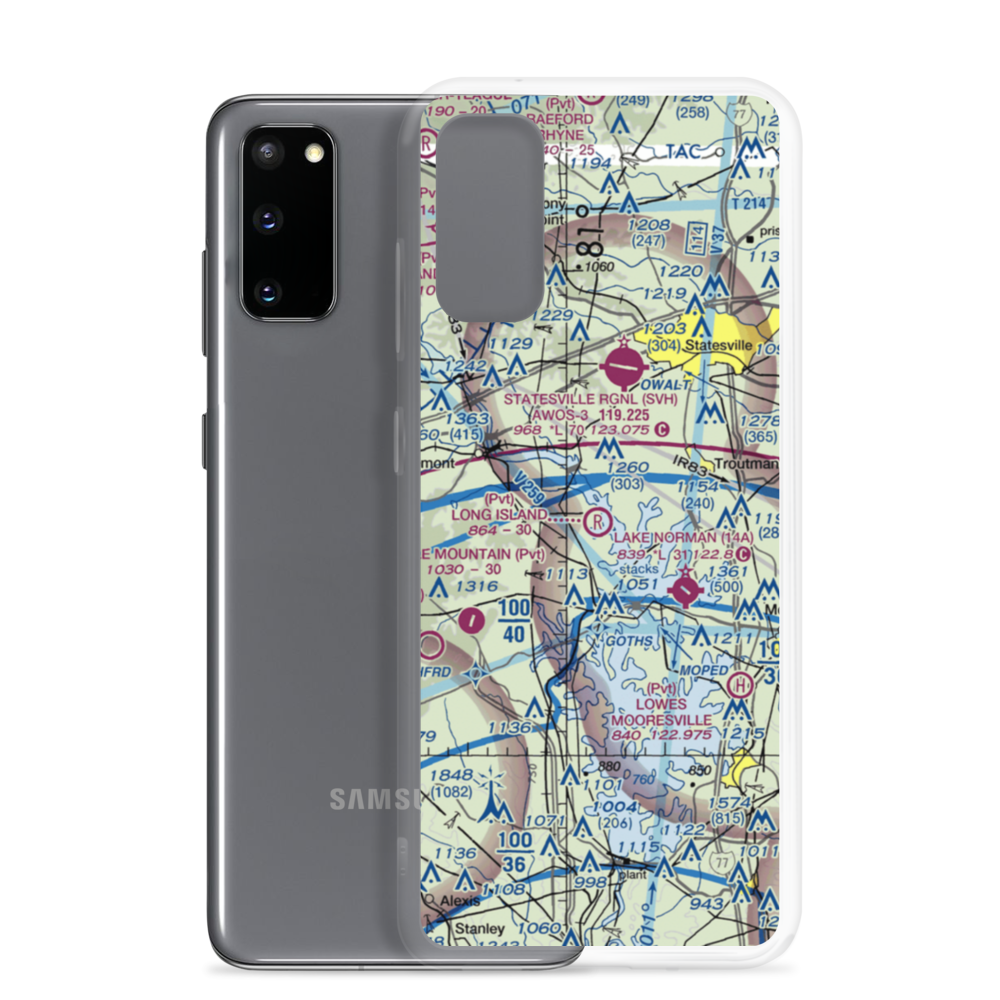 Long Island Airpark (NC26) VFR Sectional Samsung Case Samsung Galaxy S20 model shown