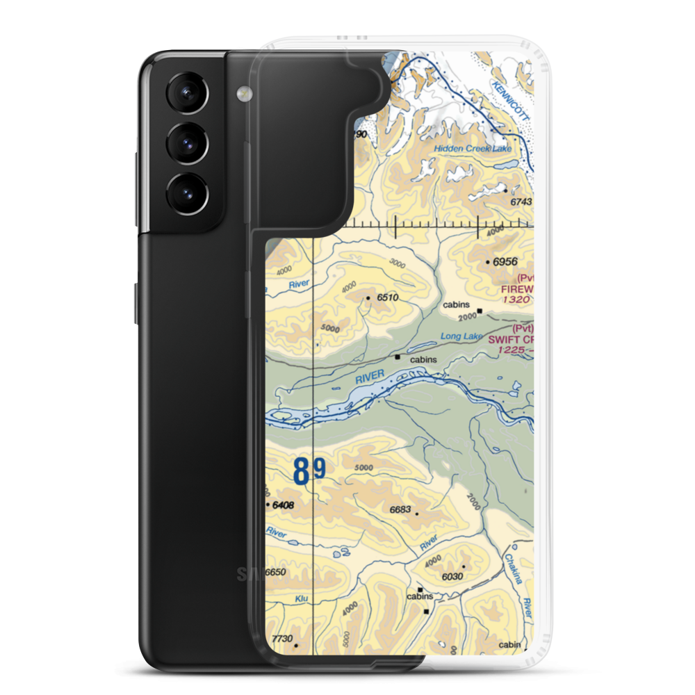 Long Lake Airport (4AK3) VFR Sectional Samsung Case Samsung Galaxy S21 Plus model shown