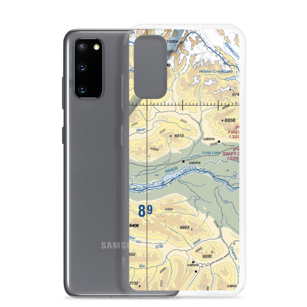 Long Lake Airport (4AK3) VFR Sectional Samsung Case Samsung Galaxy S20 model shown