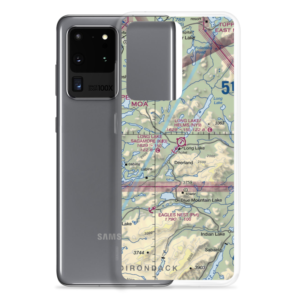 Long Lake Sagamore Seaplane Base & Marina (K03) VFR Sectional Samsung Case Samsung Galaxy S20 Ultra model shown
