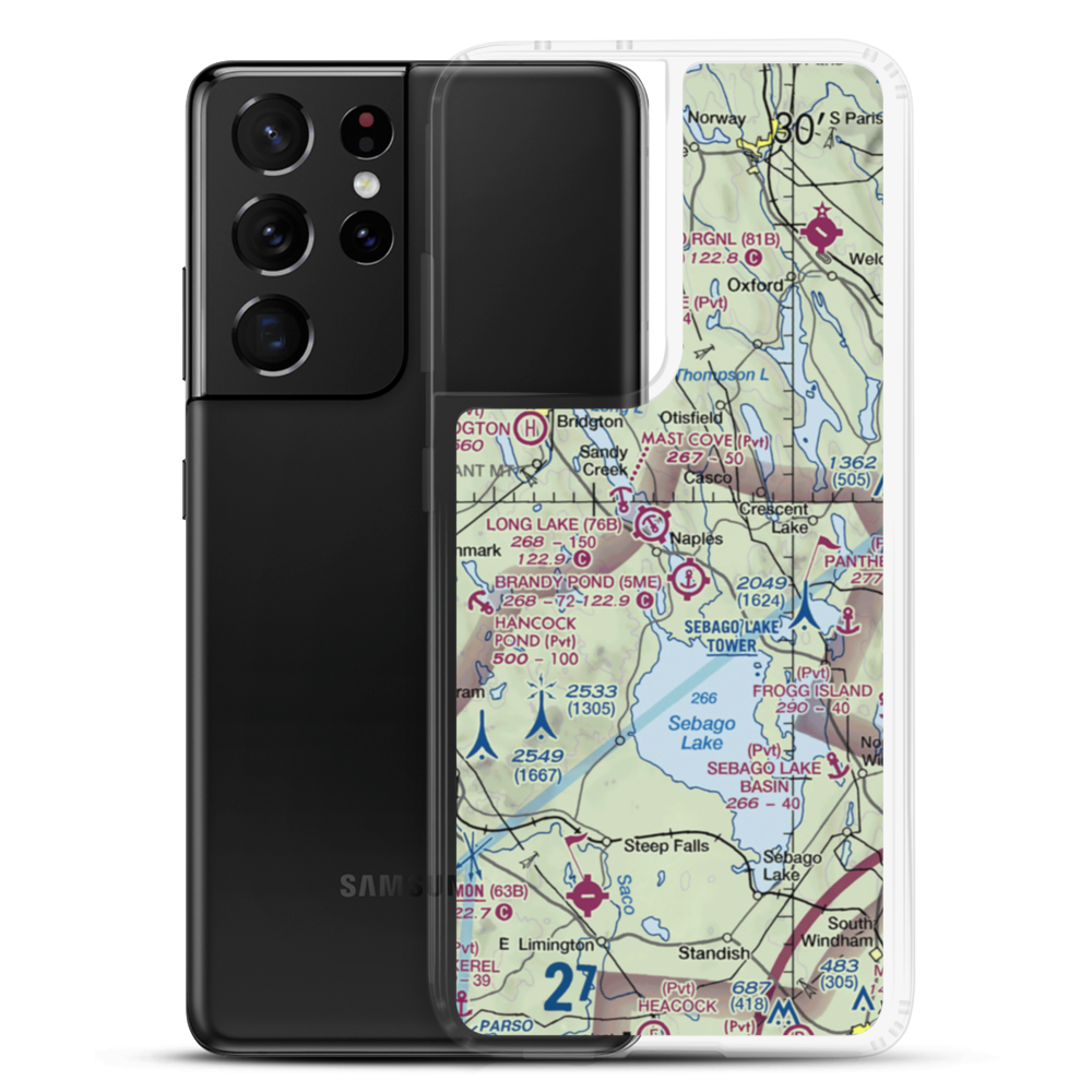 Long Lake Seaplane Base (76B) VFR Sectional Samsung Case Samsung Galaxy S21 Ultra model shown
