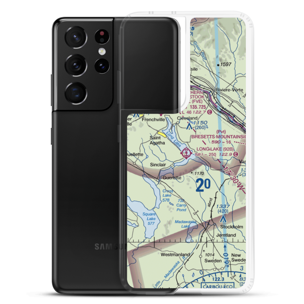 Long Lake Seaplane Base (92B) VFR Sectional Samsung Case Samsung Galaxy S21 Ultra model shown