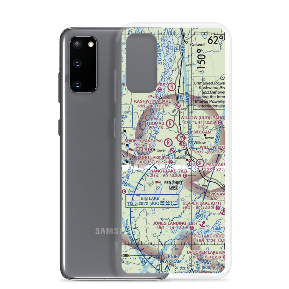 Long Lake Seaplane Base (AK57) VFR Sectional Samsung Case Samsung Galaxy S20 model shown