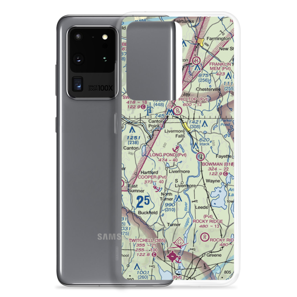 Long Pond Seaplane Base (77ME) VFR Sectional Samsung Case Samsung Galaxy S20 Ultra model shown