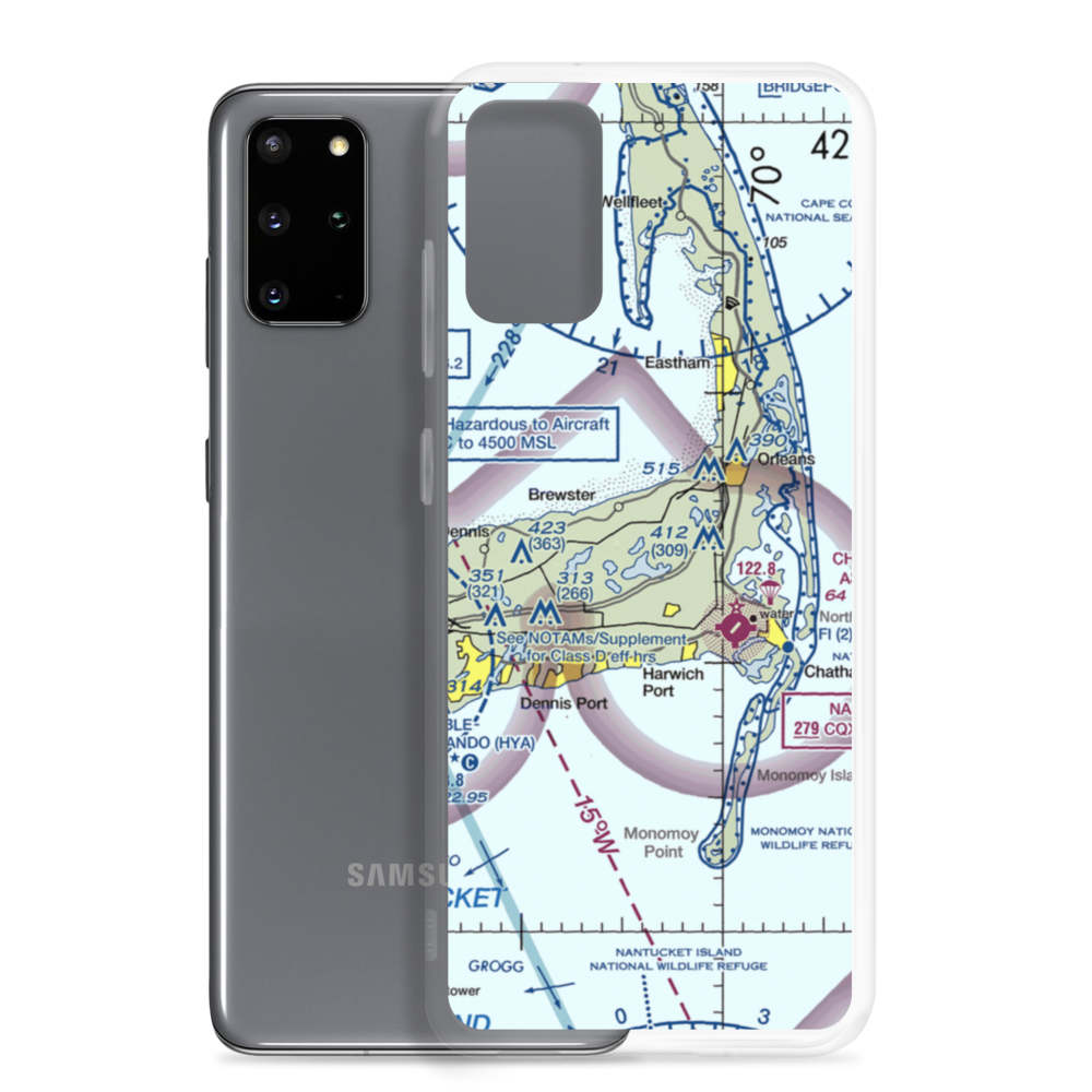 Long Pond Seaplane Base (MA25) VFR Sectional Samsung Case Samsung Galaxy S20 Plus model shown