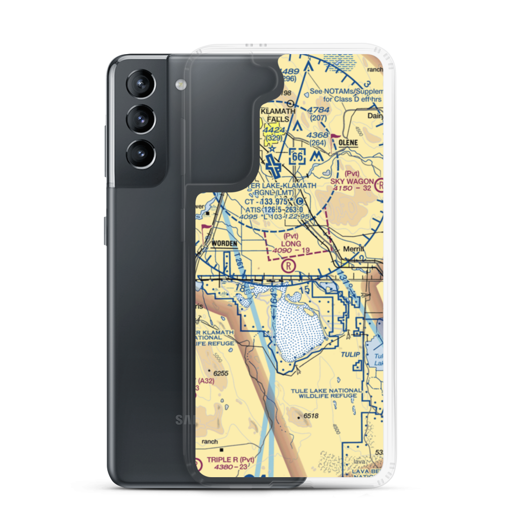 Long Ranch Airport (0OR3) VFR Sectional Samsung Case Samsung Galaxy S21 model shown