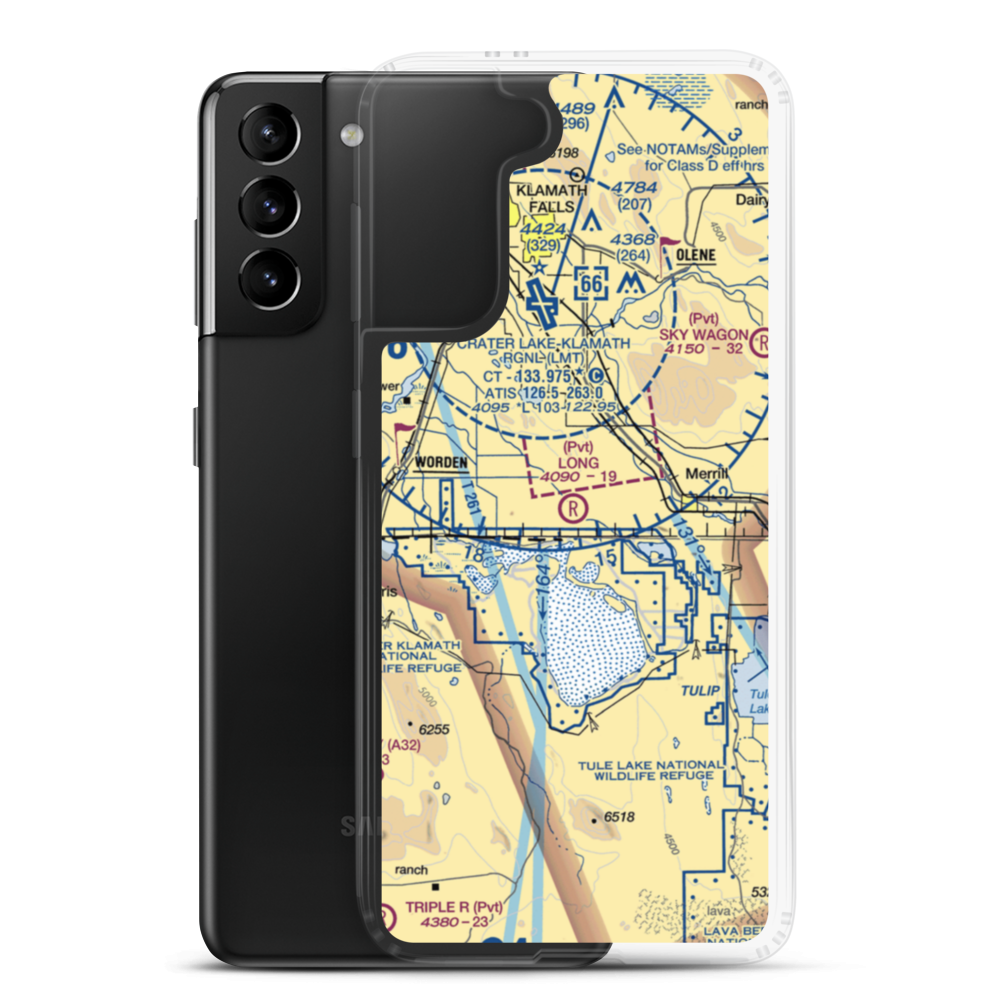 Long Ranch Airport (0OR3) VFR Sectional Samsung Case Samsung Galaxy S21 Plus model shown