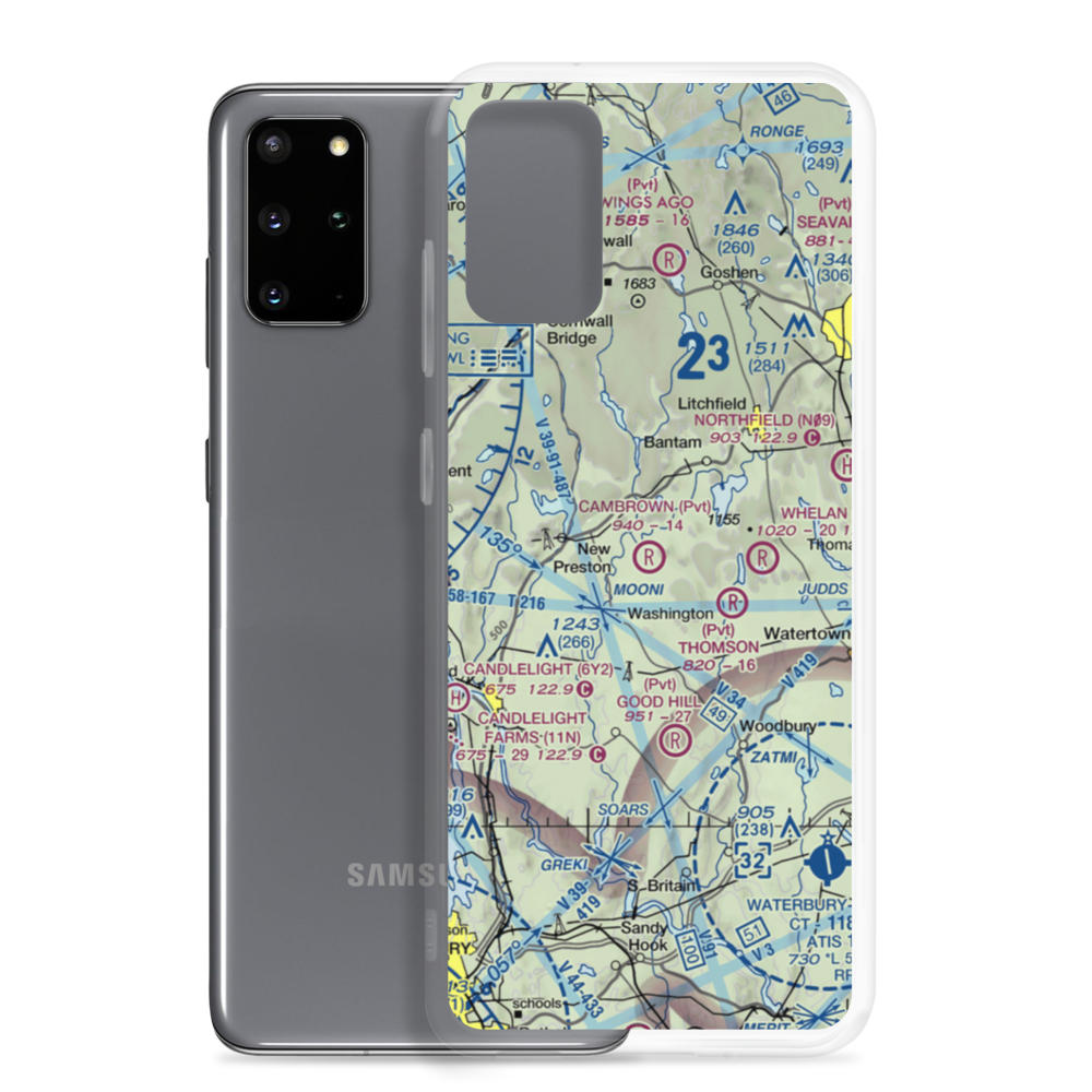 Long View Landing Airport (CT66) VFR Sectional Samsung Case Samsung Galaxy S20 Plus model shown