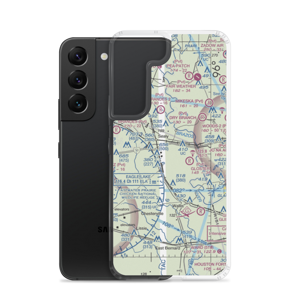 Longbird Airport (93TS) VFR Sectional Samsung Case Samsung Galaxy S22 model shown
