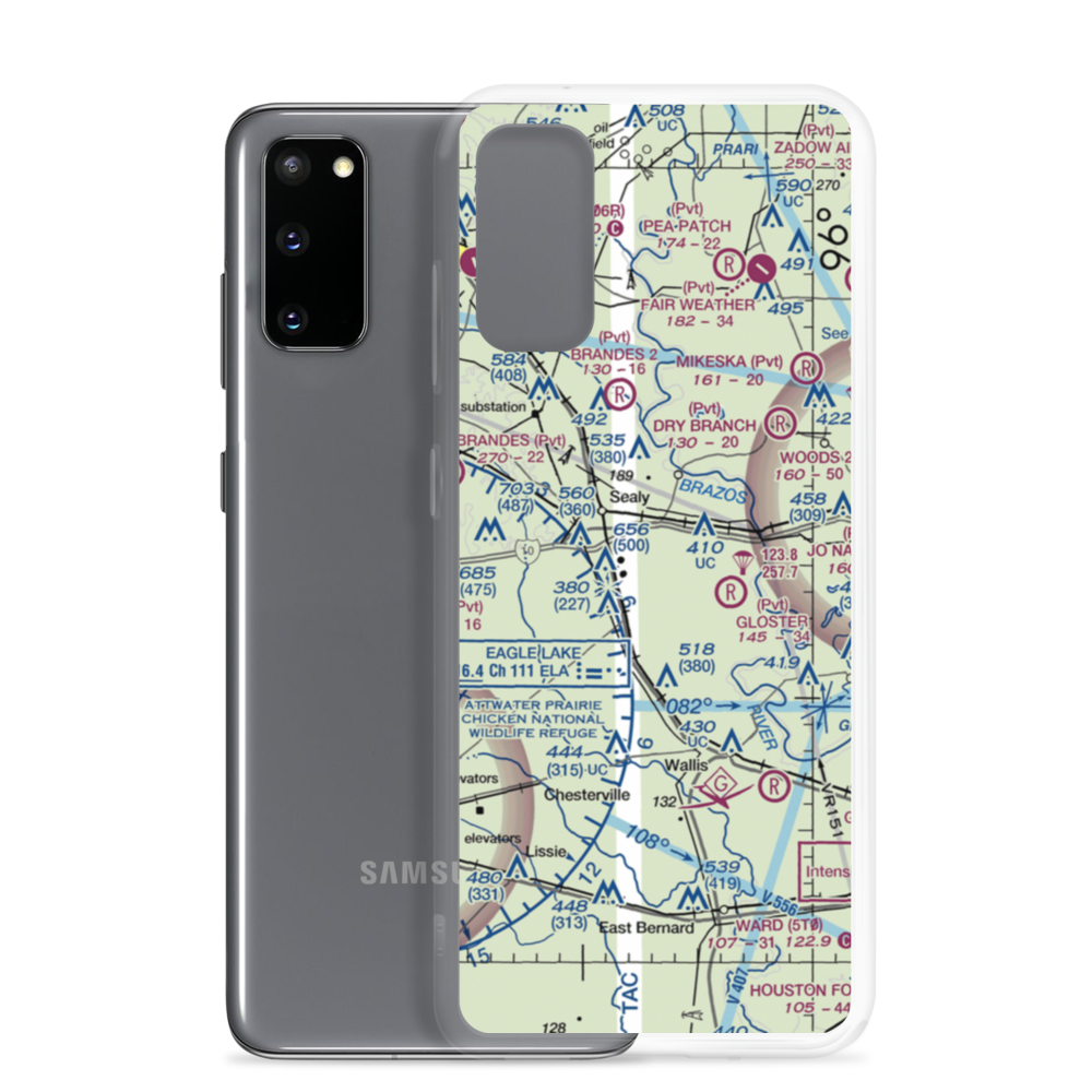 Longbird Airport (93TS) VFR Sectional Samsung Case Samsung Galaxy S20 model shown