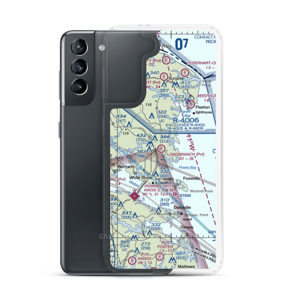 Longbranch Airport (VA08) VFR Sectional Samsung Case Samsung Galaxy S21 model shown