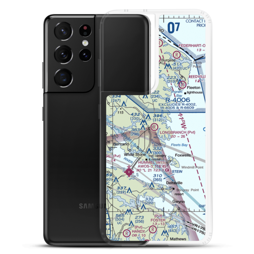 Longbranch Airport (VA08) VFR Sectional Samsung Case Samsung Galaxy S21 Ultra model shown