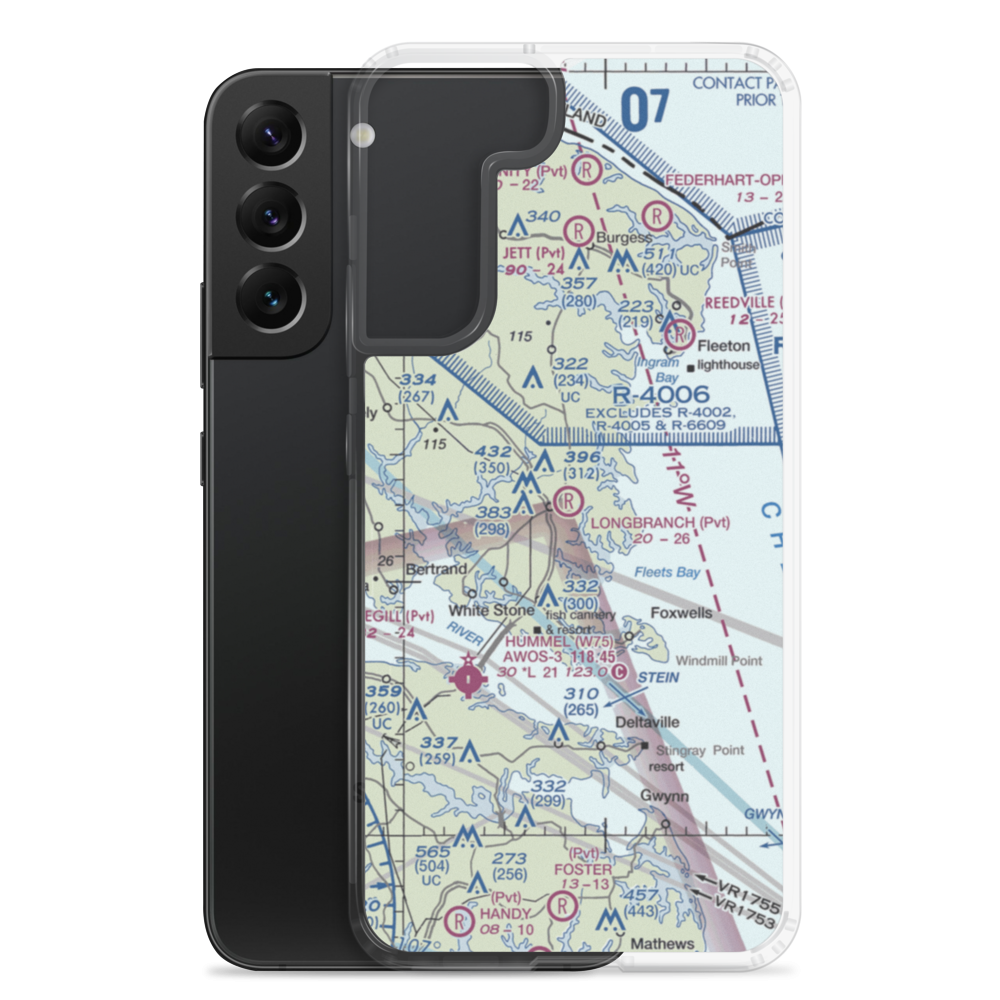 Longbranch Airport (VA08) VFR Sectional Samsung Case Samsung Galaxy S22 Plus model shown