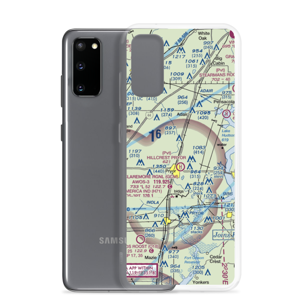 Longs Airport North Airport (OK21) VFR Sectional Samsung Case Samsung Galaxy S20 model shown